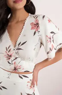 Tobi floral wrap blouse small #14