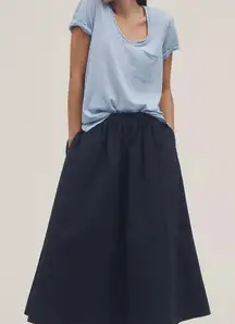 Anthropologie Tla Lars Classic V Neck Tee Blue Large