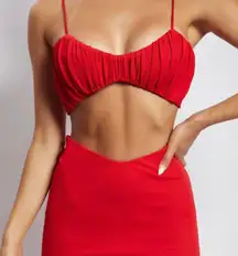 Red Ruched Top