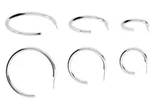 🎄Set Of 3 Silvertone Nickel Free Hoop Earrings