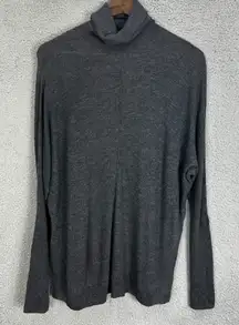 Trouve Angora Turtleneck Roll Neck Sweater XS Charcoal Cozy Minimalist Capsule