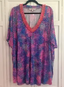 Nanette lepore swim beaded cover up tunic