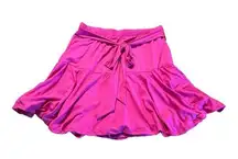 White Birch Hot Pink Sassy Tiered Skort Skirt With Shorts Women’s Size 1X Tie