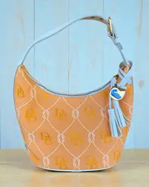 Vintage Y2K Dooney and Bourke bucket bag orange white