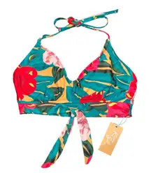 NWT! Kona Sol Multicolor Floral Swim Suit Top Women’s Medium