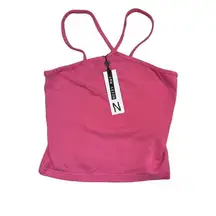 Noisy May Women's Halter Crop Top Pink Size XL