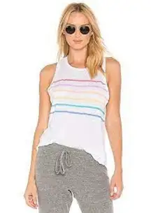 NWT Revolve / Michael Lauren Rainbow Stripe Racer High Neck Tank - XS