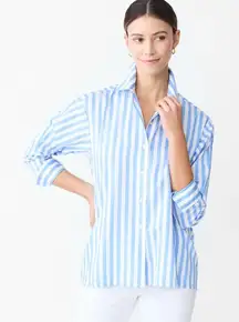 New‎ J. McLaughlin Alexis Shirt in Blue White Stripe Small s