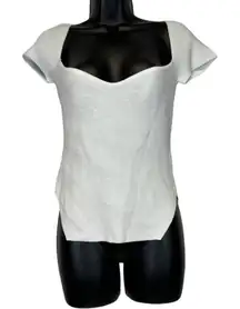 Fashion Nova‎ Sugar, Spice & Everything Nice White Knit Top Size L