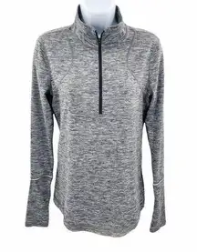 Z by Zella Grey Half Zip Long Sleeve Pullover Top