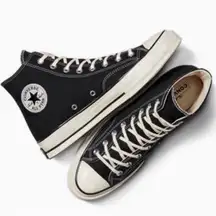 Converse  Black Chuck 70 Canvas High Top Sneakers Size 12.5 Women’s 10.5 Men $90