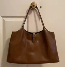 Enshino brown Leather Shoulder Bag 