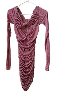 ALEX PERRY Tinley Strass Crystal Embellished Twist Dress Pink Sz 10 AU/6 US