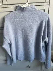 Blue Turtleneck Sweater