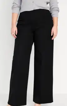 OLD NAVY Pixie Pull On Wide Leg Pant L Black EUC