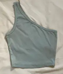 One shoulder crop tank