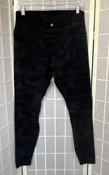 Lululemon Align Hi Rise Athletic Heritage 365 Camo Deep Coal Leggings Size 12