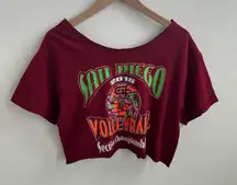 San Diego Volleyball Cropped Off The Shoulder Tee