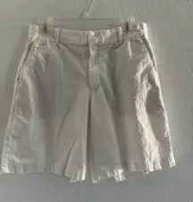 Gap Shorts Womens 6 White‎ Linen Trousers Coastal Beachy Preppy Country Club