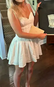 White corset mini dress