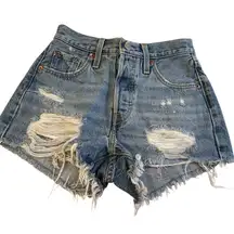 NEW Levi's 501 Cut Off Denim Shorts sz 23 Denim Shorts
