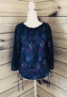 Purple Patterned Blouse