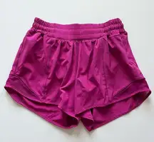 lululemon athletica Hotty Hot Short II Long 4” Ripened Raspberry-Size 4