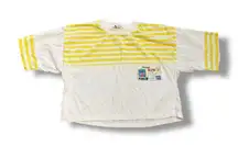 Vintage Nautical Yellow Striped Crop Top