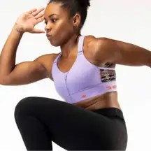 SHEFIT Barbeline London Volition Flex Sport Bra Purple Animal Print Size XS