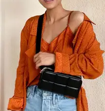 Amanda Uprichard New York NWT Belt Bag Black Mini Purse Quilted Faux Leather