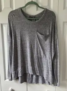 Rag and Bone Slouchy Oversized Grey Long Sleeve Tee Small