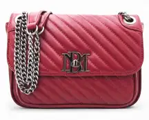 Badgley Mischka Crossbody Bag Brick Red Chevron Quilt New With Tags