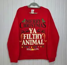Home Alone Red Christmas Sweatshirt Merry Christmas Ya Filthy Animal size XXL