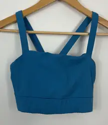 Everlane Blue Perform Crop Top Womens Size Small