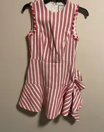 Alexis x Revolve Cara Dress in Red Cream Stripes- Size Medium