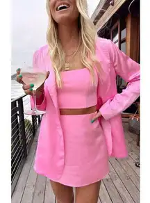 Show Me Your Mumu All Night Skort in Pink Luxe Satin M