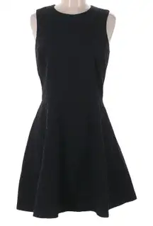 Theory Dress Womens 8‎ Black Fit & Flare Skater Office Neutral Basic Minimalist