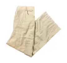 Sincerely Jules Linen Blend Cargo Pants Wide Leg  Sage Mist Women's L