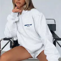 White Fox Offstage Hoodie Mineral Grey