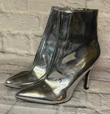 a new day Metallic Silver Heeled Boots