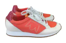 Birdies Roadrunner Women's Sneakers 7 Orange White Leather‎ Accent Casual Shoes