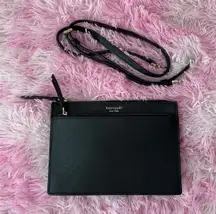 Kate‎ Spade New York Black Leather Crossbody Bag Clutch