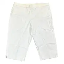 Alfred Dunner Pull-On White Capri Pants 18W