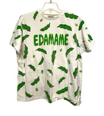 Punyus Edamame Japanese‎ Streetwear T-shirt Women Size 3 White Illustrated Rare