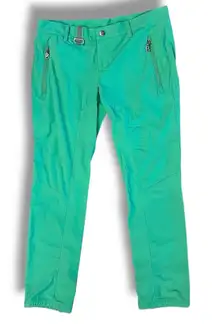 Bogner Women's Golf Pants RARE Green Size 8 Med Tech pant Zipper Leg Pockets EUC