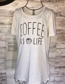 Jerzee shirt coffee is life short sleeve shirt size medium cute coffee shirt​​​