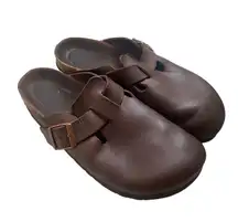 Birkenstock Boston Oiled Brown Leather Clogs 🔥