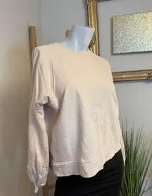 Saks Fifth Avenue Cream Pullover Crewneck Sweatshirt Women’s Size XS