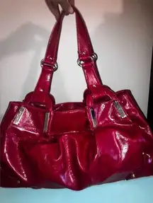 Jessica Simpson red patent leather bag or tote bag- barely used