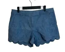 J.Crew Chambray Scalloped Shorts